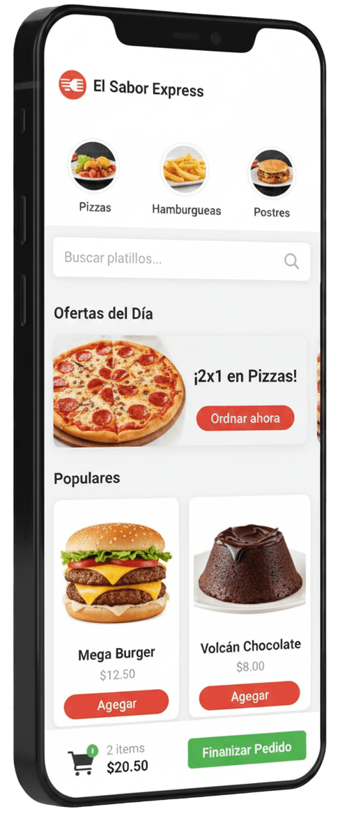 Ejemplo real del sistema de menú digital Menutap
